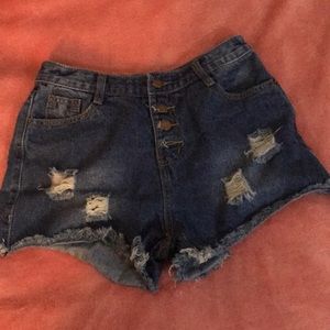 Denim shorts